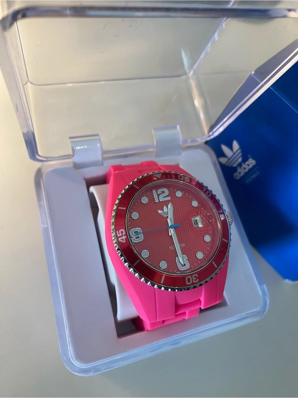 adidas Originals Hot Pink Silicone Sport Watch